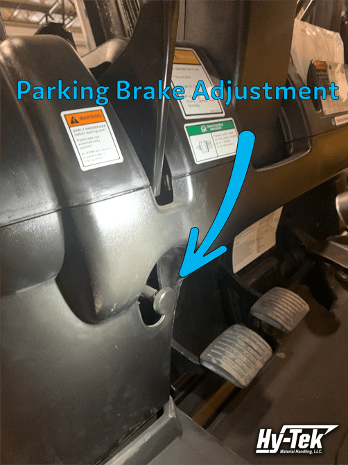 Parking Brake location for forklift