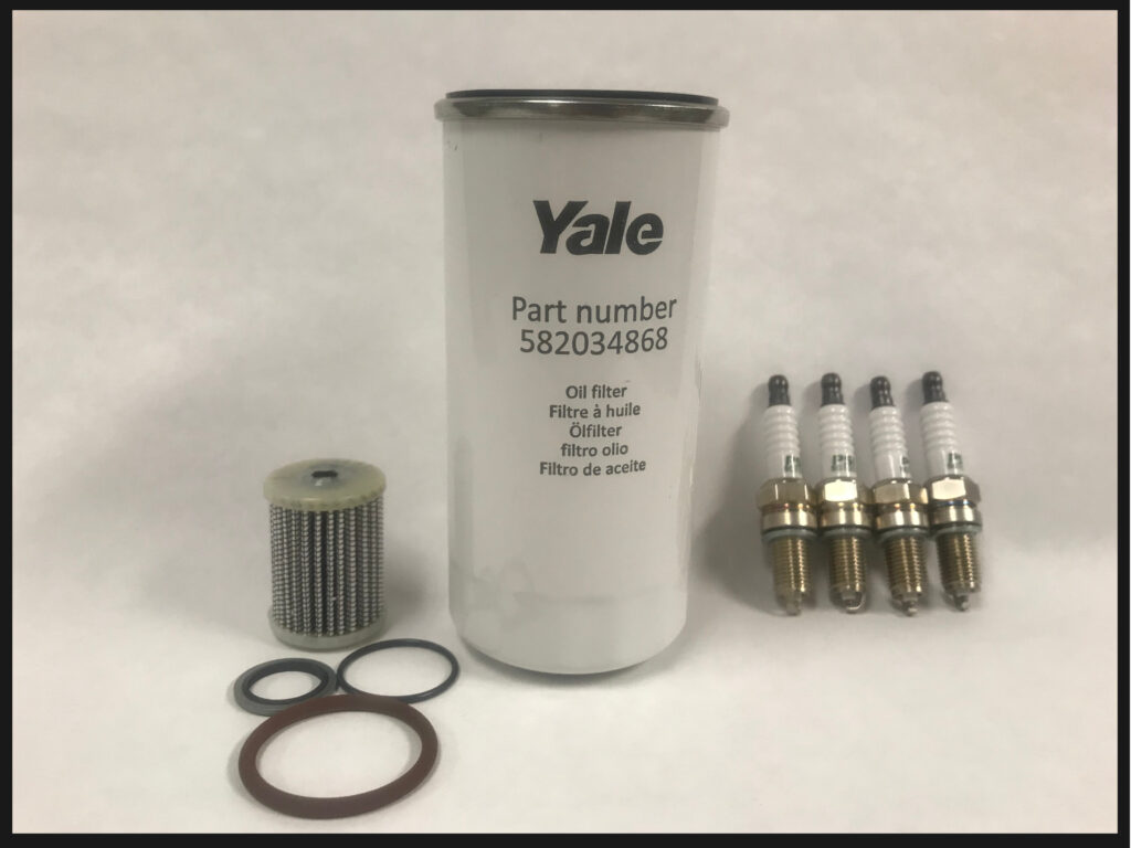 Yale LX, LX2, VX spark plugs, oil and engine filters - parts package