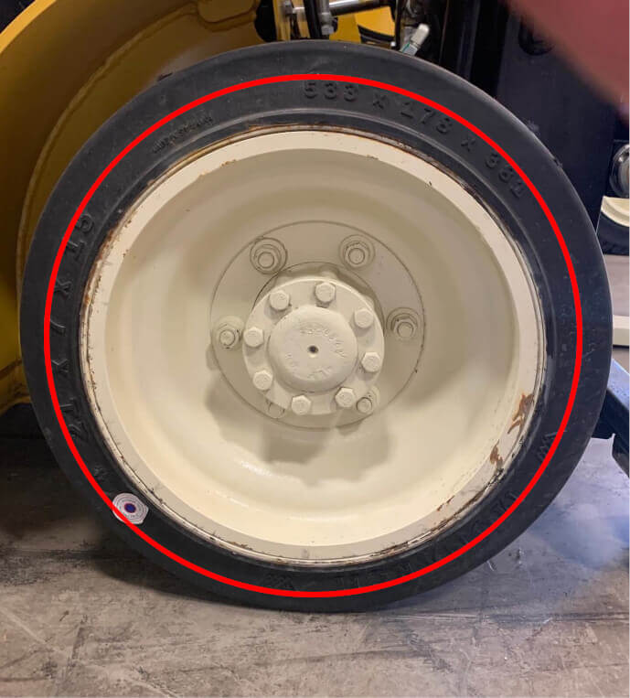 how to tell when to replace a forklift tire