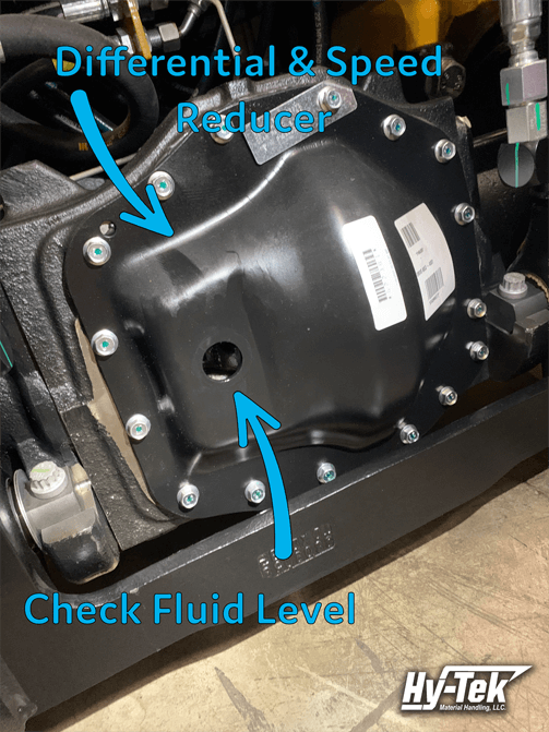 Differential and speed reducer for forklift