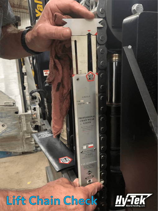 Lift Chain check on a forklift